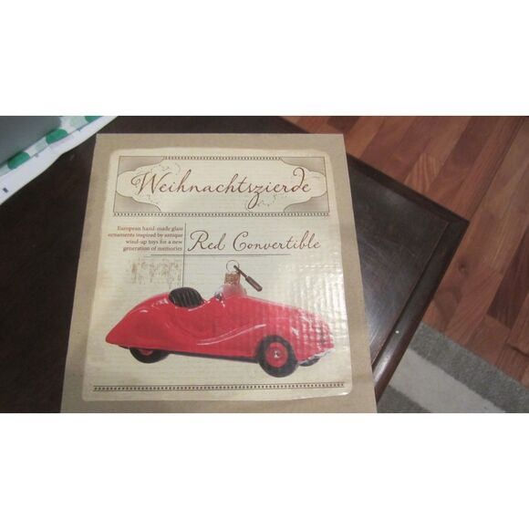 NEW IN BOX WEIHNACHTSZIERDE RED CONVERTIBLE GLASS CHRISTMAS ORNAMENT - Picture 3 of 6